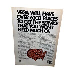 1970 Chevrolet Vega Print Ad GM Chevy